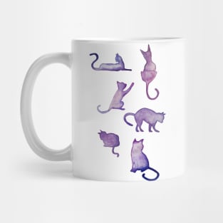 Fun watercolor galaxy cats Mug